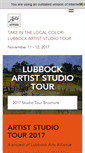 Mobile Screenshot of lubbockstudiotour.org